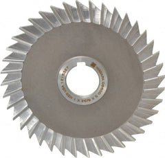 Keo - 5" Blade Diam x 5/32" Blade Thickness, 1" Hole, 40 Teeth, High Speed Steel Side Chip Saw - Straight Tooth, Arbor Connection, Right Hand Cut, Uncoated, with Keyway - Exact Tooling