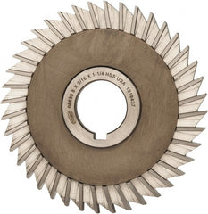 Keo - 5" Blade Diam x 3/16" Blade Thickness, 1-1/4" Hole, 40 Teeth, High Speed Steel Side Chip Saw - Straight Tooth, Arbor Connection, Right Hand Cut, Uncoated, with Keyway - Exact Tooling