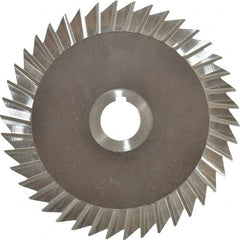 Keo - 6" Blade Diam x 1/8" Blade Thickness, 1" Hole, 42 Teeth, High Speed Steel Side Chip Saw - Straight Tooth, Arbor Connection, Right Hand Cut, Uncoated, with Keyway - Exact Tooling