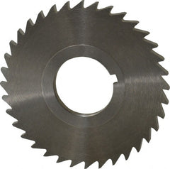 Keo - 2-1/2" Diam x 1/8" Blade Thickness x 7/8" Arbor Hole Diam, 36 Tooth Slitting and Slotting Saw - Arbor Connection, Right Hand, Uncoated, High Speed Steel, 10° Rake, Concave Ground - Exact Tooling