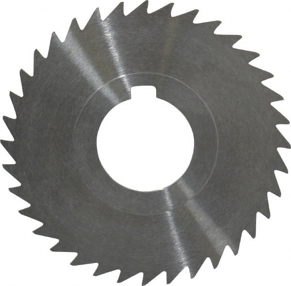 Keo - 3" Diam x 1/32" Blade Thickness x 1" Arbor Hole Diam, 36 Tooth Slitting and Slotting Saw - Arbor Connection, Right Hand, Uncoated, High Speed Steel, 10° Rake, Concave Ground - Exact Tooling