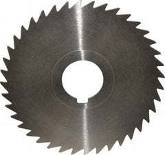 Keo - 4" Diam x 3/64" Blade Thickness x 1" Arbor Hole Diam, 40 Tooth Slitting and Slotting Saw - Arbor Connection, Right Hand, Uncoated, High Speed Steel, Concave Ground, Contains Keyway - Exact Tooling
