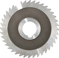 Keo - 4" Diam x 1/8" Blade Thickness x 1" Arbor Hole Diam, 40 Tooth Slitting and Slotting Saw - Arbor Connection, Right Hand, Uncoated, High Speed Steel, Concave Ground, Contains Keyway - Exact Tooling