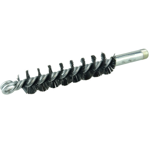 1″ Single Spiral Flue Brush, .012 Steel Fill - Exact Tooling