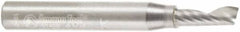 Amana Tool - 3/16" Cutting Diam x 1/2" Length of Cut, 1 Flute, Upcut Spiral Router Bit - Uncoated, Right Hand Cut, Solid Carbide, 2" OAL x 1/4" Shank Diam, 30° Helix Angle - Exact Tooling