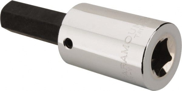 Paramount - 1/2" Drive, 5/8" Hex Bit Socket - 4" OAL, 2" Bit Length - Exact Tooling