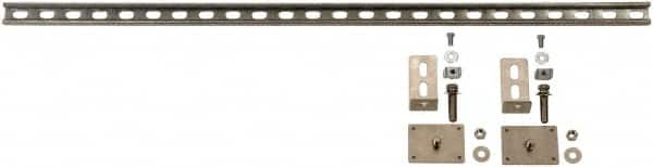 Justrite - 48 Inch Wide x 4 Inch High, Metal Seismic Drum Cabinet Bracket Kit - 4 Inch Deep, Compatible with All Cabinets - Exact Tooling