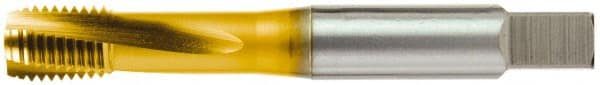 OSG - 1/2-14 NPT Thread, 4 Flute Standard Pipe Tap - 3-1/8" OAL, 1-3/8" Thread Length, 11/16" Shank Diam, TiN Finish, High Speed Steel - Exact Tooling