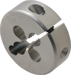 OSG - M4x0.70 Thread, High Speed Steel Round Die - 1/4" Thick, Right Hand Thread, Series 135, Adjustable - Exact Tooling