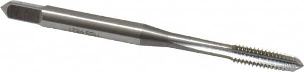 OSG - M4x0.70 Metric Coarse 6H 4 Flute Bright Finish High Speed Steel Straight Flute Standard Hand Tap - Taper, Right Hand Thread, 2-1/8" OAL, 3/4" Thread Length, D4 Limit, Oversize - Exact Tooling