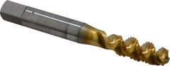 OSG - M8x1.25 Metric Coarse 3 Flute 6H Plug Spiral Flute Tap - High Speed Steel, TiN Finish, 2-23/32" OAL, Right Hand Flute, Right Hand Thread, D5, Series 143 - Exact Tooling