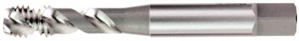 OSG - #4-40 UNC 2 Flute 2B Modified Bottoming Spiral Flute Tap - Vanadium High Speed Steel, Nitride Finish, 1-7/8" OAL, Right Hand Flute, Right Hand Thread, H2, Series 13019 - Exact Tooling