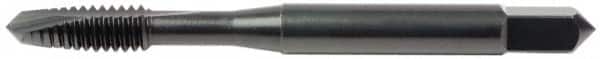 OSG - #10-24 UNC, 3 Flute, Oxide Finish, High Speed Steel Spiral Point Tap - Plug Chamfer, Right Hand Thread, 2-3/8" OAL, 7/8" Thread Length, 0.194" Shank Diam, 2B Class of Fit, Series 105 - Exact Tooling