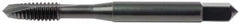 OSG - #10-32 UNF, 3 Flute, Oxide Finish, High Speed Steel Spiral Point Tap - Plug Chamfer, Right Hand Thread, 2-3/8" OAL, 7/8" Thread Length, 0.194" Shank Diam, 2B Class of Fit, Series 105 - Exact Tooling