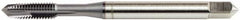 OSG - M6x1.00 Metric Coarse, 3 Flute, Nitride Finish, Vanadium High Speed Steel Spiral Point Tap - Plug Chamfer, Right Hand Thread, 2-3/4" OAL, 1" Thread Length, 0.255" Shank Diam, 6H Class of Fit, Series 11116 - Exact Tooling