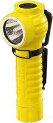Streamlight - White LED Bulb, 170 Lumens, Right Angle Flashlight - Yellow Plastic Body, 2 CR123A Lithium Batteries Included - Exact Tooling