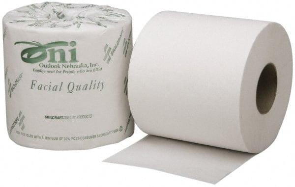 Ability One - 1,200' Roll Length x 4" Sheet Width, Standard Roll Toilet Tissue - Single Ply, White - Exact Tooling