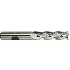 1 Dia. x 6-1/2 Overall Length 4-Flute Square End High Speed Steel SE End Mill-Round Shank-Center Cut-Uncoated - Exact Tooling