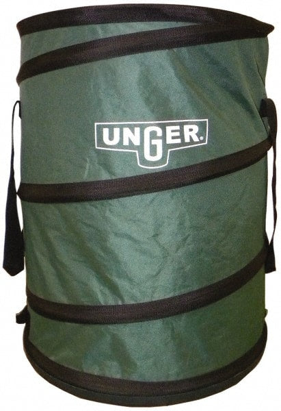 Unger - 40 Gal Green Round Trash Can - Canvas with Plastic Bottom, 27" High - Exact Tooling