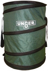 Unger - 40 Gal Green Round Trash Can - Canvas with Plastic Bottom, 27" High - Exact Tooling