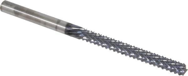 Onsrud - 1/4" Diam, 2-1/8" LOC, End Mill End, Solid Carbide Diamond Pattern Router Bit - Right Hand Cut, 4" OAL, 1/4" Shank Diam, Use on Composites - Exact Tooling