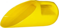 Trynex - 80 oz Yellow Plastic Round Bottom Scoop - 7" Wide x 7" Deep Bowl, 5" Handle Length, 14-1/2" OAL - Exact Tooling