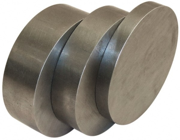 Value Collection - 5" Diam x 1-1/2" Long, 12L14 Steel Round Rod - Cold Finish, Mill, Steel - Exact Tooling
