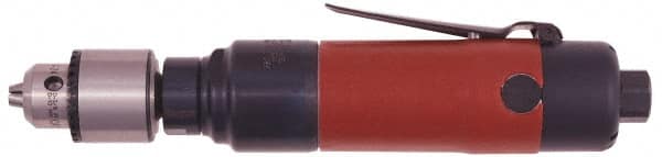 Ingersoll-Rand - 3/8" Keyed Chuck - Inline Handle, 3,300 RPM, 25 CFM, 0.55 hp, 90 psi - Exact Tooling
