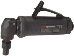 Ingersoll-Rand - 1/4" Collet, Angle Handle, Angle Air Die Grinder - 20,000 RPM, Dual Capable Exhaust, 25 CFM, 0.4 hp - Exact Tooling