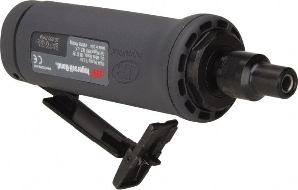Ingersoll-Rand - 1/4" Collet, Straight Handle, Angle Air Die Grinder - 20,000 RPM, Dual Capable Exhaust, 19 CFM, 0.4 hp, 1/4 NPT - Exact Tooling