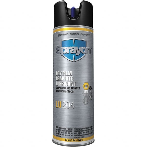 Sprayon - 10 oz Aerosol Dry Film Lubricant - Black, -40°F to 850°F - Exact Tooling