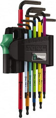 Wera - 9 Piece T8 to T30 Color Coded Torx Key Set - Exact Tooling