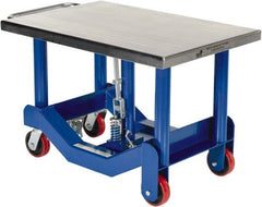 Vestil - 4,000 Lb Capacity Manual Post Lift Table - 25" to 37" Lift Height, 36" Platform Length x 24" Platform Width - Exact Tooling