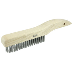 Plater's Brush, Stainless Fill, 4 × 18 Rows, Shoe Handle - Exact Tooling