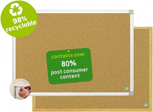 MasterVision - 24" Wide x 18" High Open Cork Bulletin Board - Natural (Color) - Exact Tooling