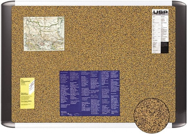MasterVision - 72" Wide x 48" High Open Cork Bulletin Board - Tan - Exact Tooling