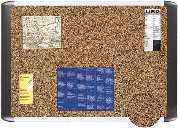 MasterVision - 48" Wide x 36" High Open Cork Bulletin Board - Tan - Exact Tooling
