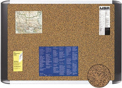 MasterVision - 48" Wide x 36" High Open Cork Bulletin Board - Tan - Exact Tooling