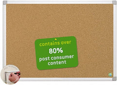 MasterVision - 72" Wide x 48" High Open Cork Bulletin Board - Natural (Color) - Exact Tooling