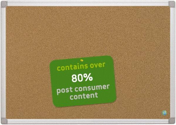 MasterVision - 36" Wide x 24" High Open Cork Bulletin Board - Natural (Color) - Exact Tooling