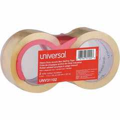 Universal One - 48mm Wide x 3mm Thick x 50m Long, 31102 Box Sealing & Label Protection Tape - Clear - Exact Tooling