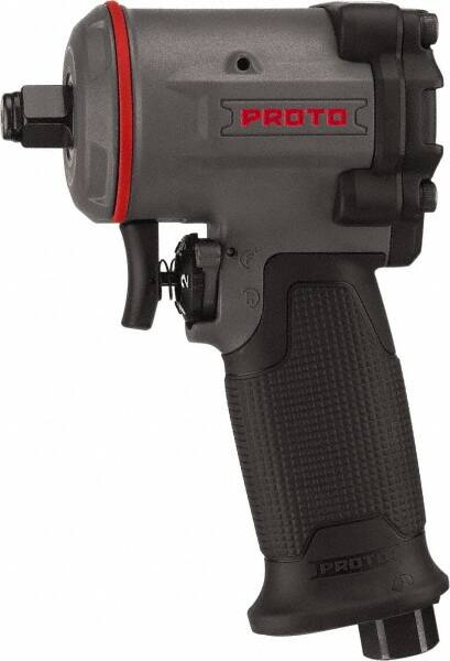 Proto - 1/2" Drive, 10,000 RPM, 635 Ft/Lb Torque Impact Wrench - Pistol Grip Handle, 1,650 IPM, 4.5 CFM, 90 psi, 1/4" NPT Inlet - Exact Tooling