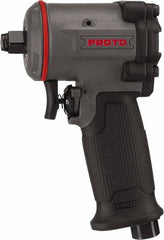 Proto - 1/2" Drive, 10,000 RPM, 635 Ft/Lb Torque Impact Wrench - Pistol Grip Handle, 1,650 IPM, 4.5 CFM, 90 psi, 1/4" NPT Inlet - Exact Tooling