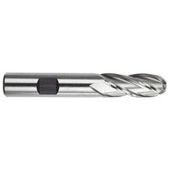1/2" Dia. - 3-7/8" OAL - HSS-TiN - Ball Nose SE EM - 4 FL - Exact Tooling