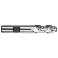 5/8" Dia. - 4-1/2" OAL - HSS-TiN - Ball Nose SE EM - 4 FL - Exact Tooling