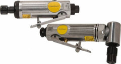 Value Collection - 1/4" Collet, Straight Handle, Air Straight Die Grinder - 22,000 RPM, Rear Exhaust, 4 CFM, 0.45 hp, 90 psi, 1/4 NPT Inlet - Exact Tooling