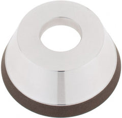 Tru-Maxx - 95mm Diam, 1-1/4" Hole Size, 1" Overall Thickness, 100 Grit, Type 11V9, Tool & Cutter Grinding Wheel - Fine Grade, CBN - Exact Tooling