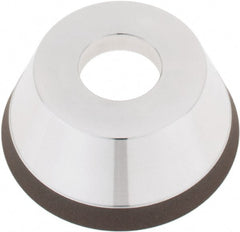 Tru-Maxx - 95mm Diam, 1-1/4" Hole Size, 1" Overall Thickness, 120 Grit, Type 11V9, Tool & Cutter Grinding Wheel - Fine Grade, CBN - Exact Tooling