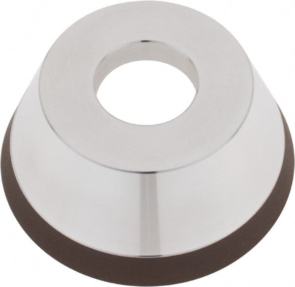 Tru-Maxx - 95mm Diam, 1-1/4" Hole Size, 1" Overall Thickness, 320 Grit, Type 11V9, Tool & Cutter Grinding Wheel - Extra Fine Grade, Diamond - Exact Tooling