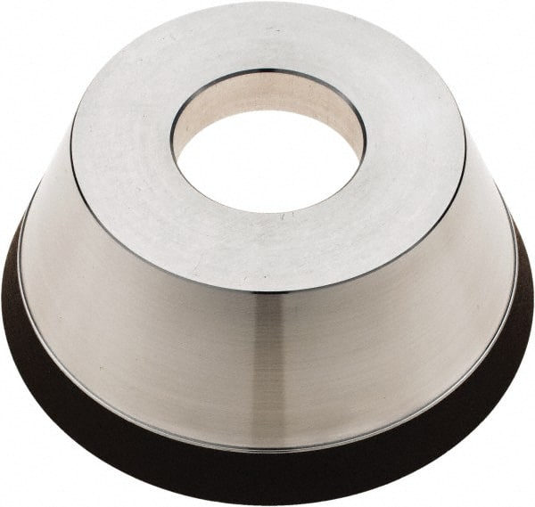 Tru-Maxx - 95mm Diam, 1-1/4" Hole Size, 1" Overall Thickness, 100 Grit, Type 11V9, Tool & Cutter Grinding Wheel - Fine Grade, Diamond - Exact Tooling
